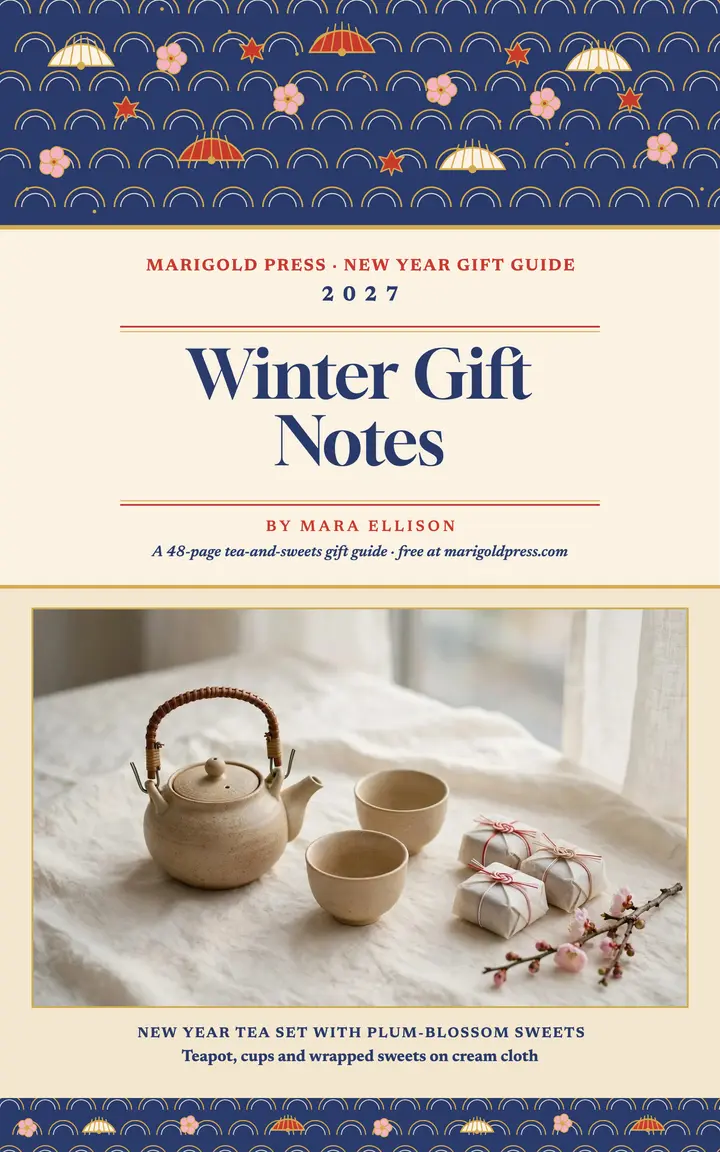 Winter Gift Notes tea guide cover template