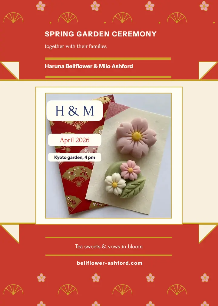 Bellflower Ashford garden invitation template