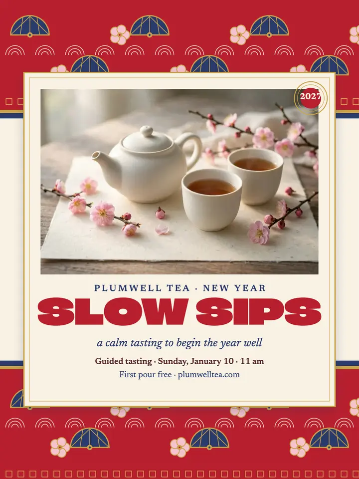 Plumwell Tea slow sips chiyogami post template