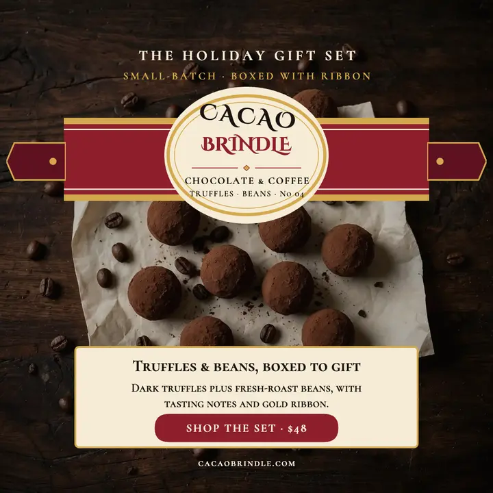 Cacao Brindle gift set crest post template