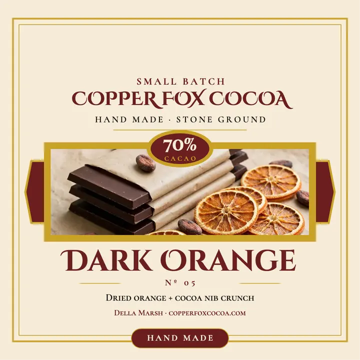 Copper Fox Cocoa chocolate business card template