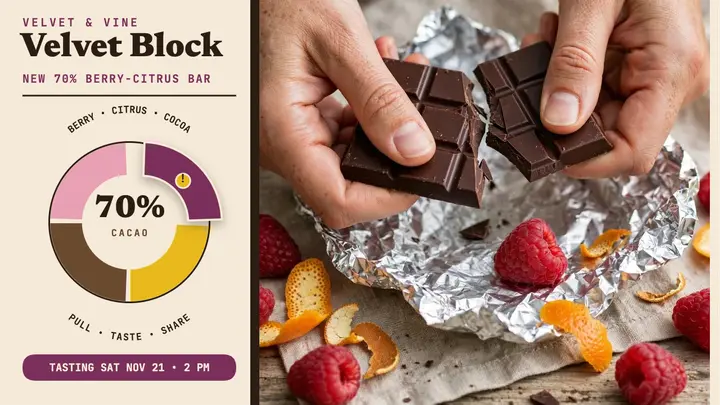 Velvet Block flavor wheel thumbnail template