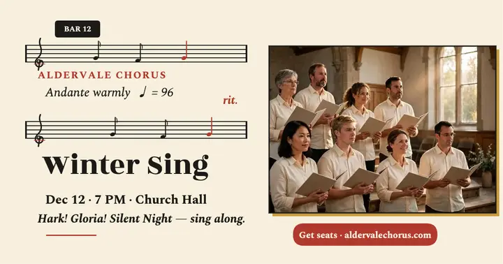 Aldervale Chorus winter sing score post template