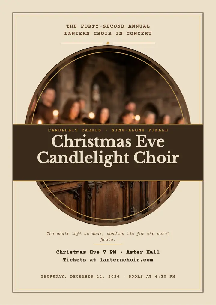 Lantern Choir Christmas Eve concert flyer template