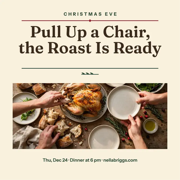 Nella's Christmas Eve roast table post template