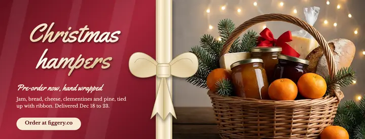 Figgery christmas hamper satin ribbon cover template
