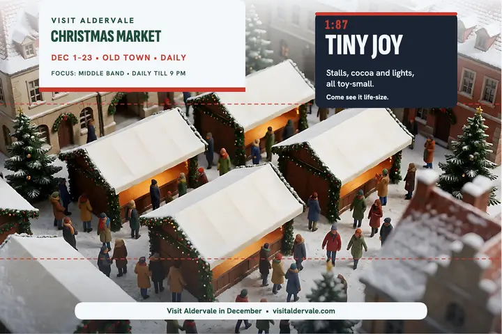 Aldervale tiny market postcard template