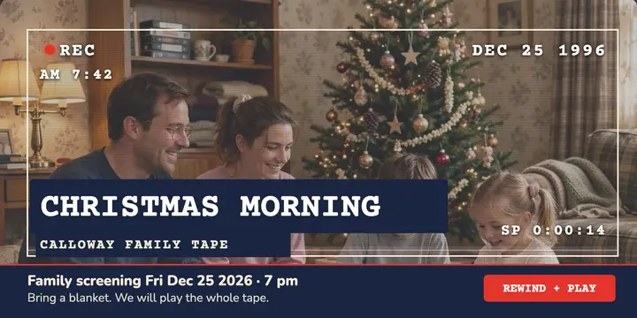 Calloway family Christmas tape post template