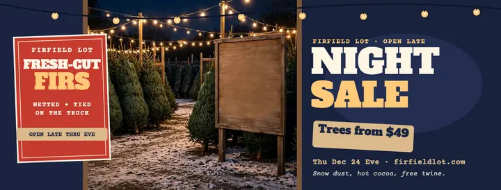 Firfield Lot night sale cover template