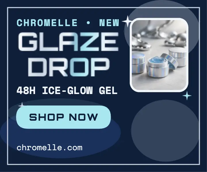 Chromelle Glaze Drop chrome ad template