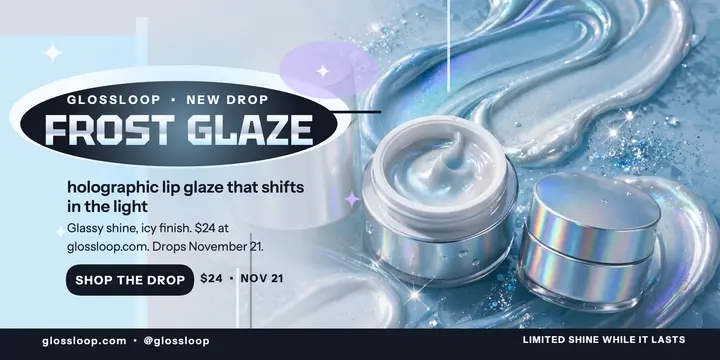 Glossloop Frost Glaze chrome drop post template