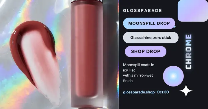 Glossparade chrome gloss drop post: chrome lip gloss post template