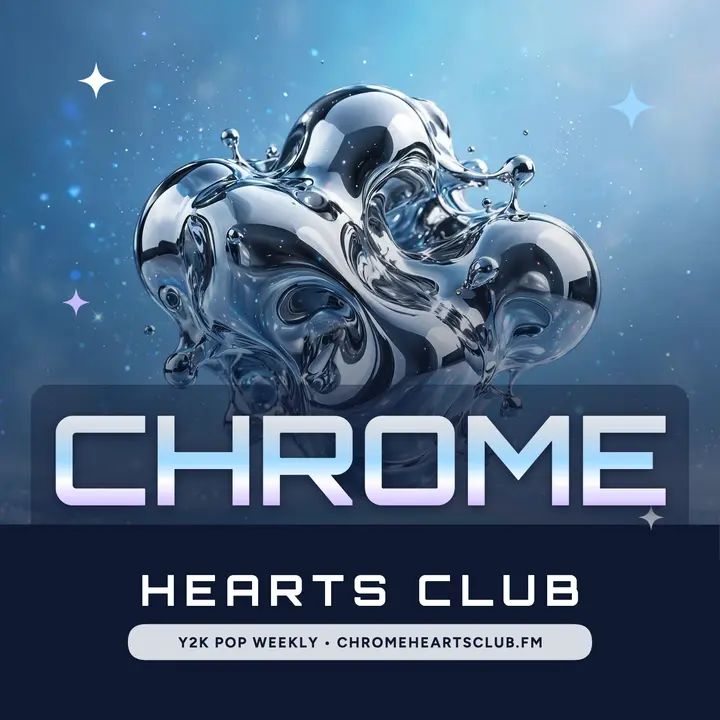 Chrome Hearts Club Y2K podcast cover: y2k pop podcast cover template