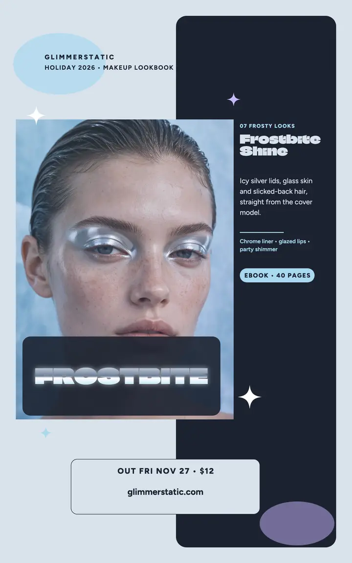 Glimmerstatic Frostbite Shine chrome lookbook template