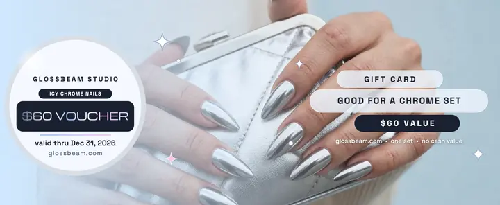 Glossbeam chrome nail gift voucher template