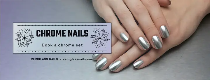 Veinglass Nails chrome nail cover template