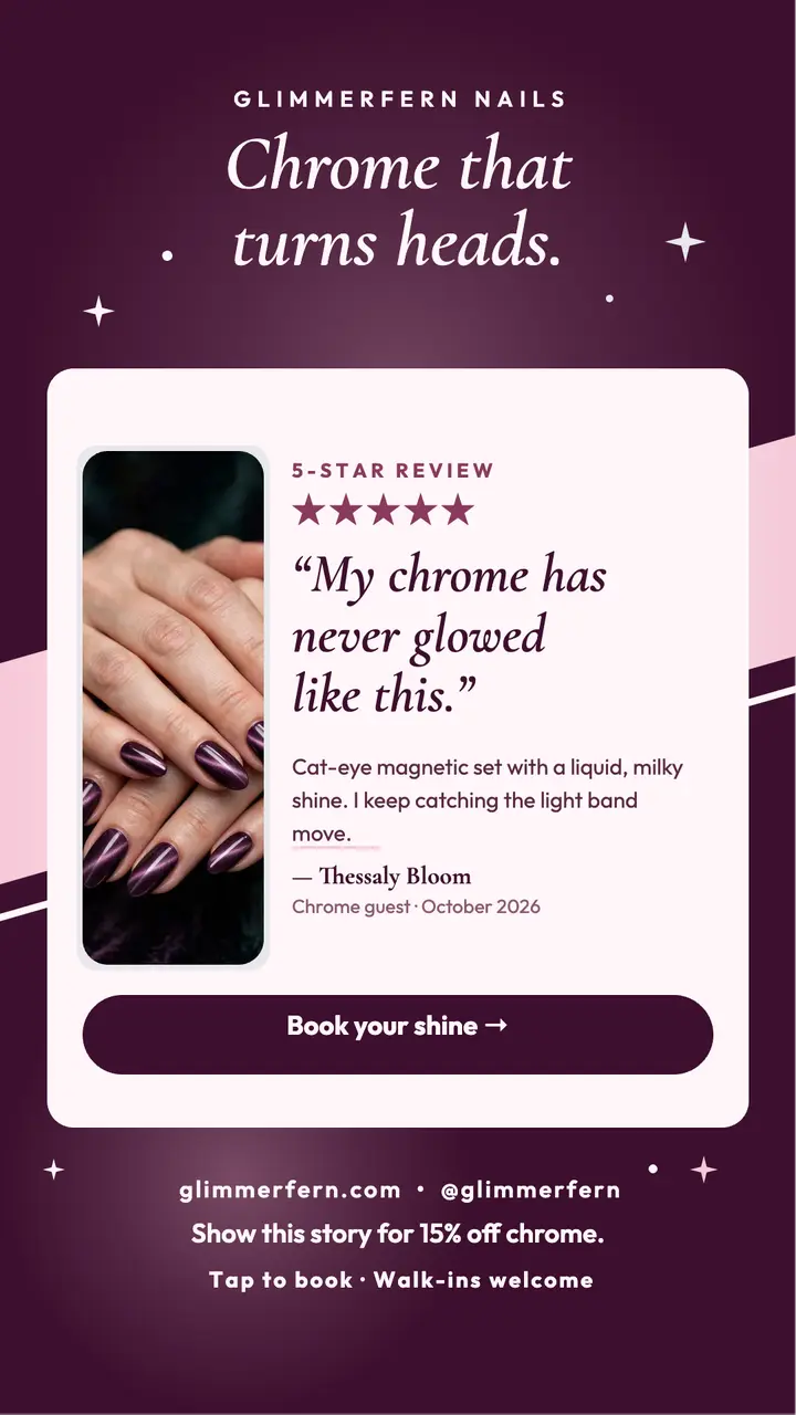 Glimmerfern chrome nails review story template