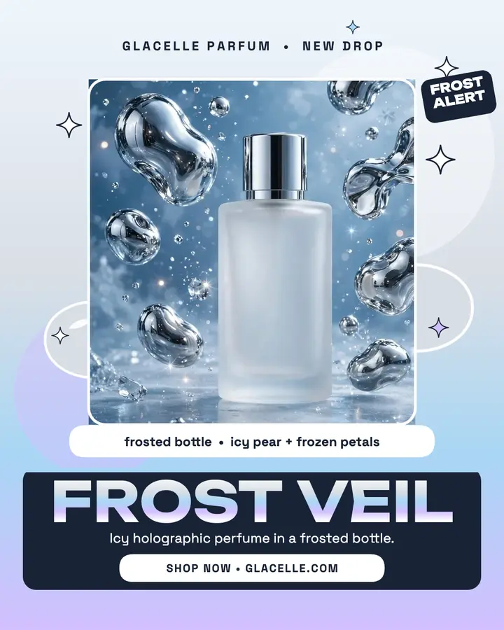 Glacelle Frost Veil chrome launch post template
