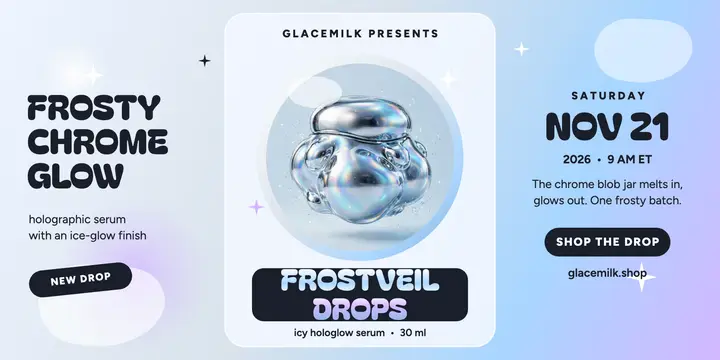 Glacemilk Frostveil serum drop post template