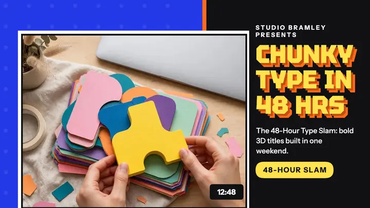 Chunky type 48-hour slam thumbnail template