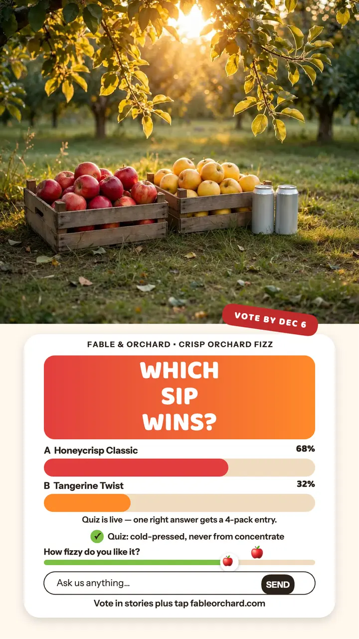 Fable and Orchard cider vote story template