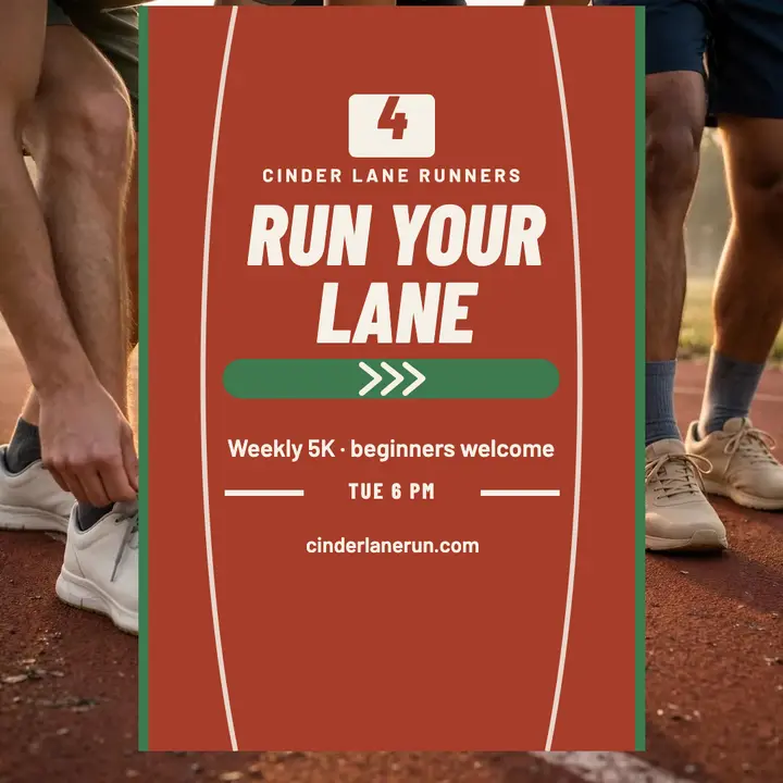 Cinder Lane run club challenge post template