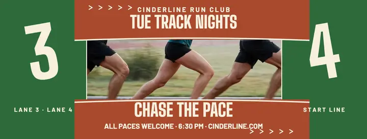 Cinderline Run Club track cover template