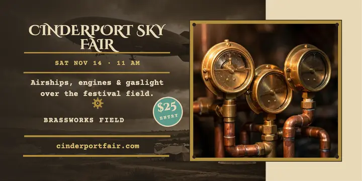 Cinderport Sky Fair airship post template