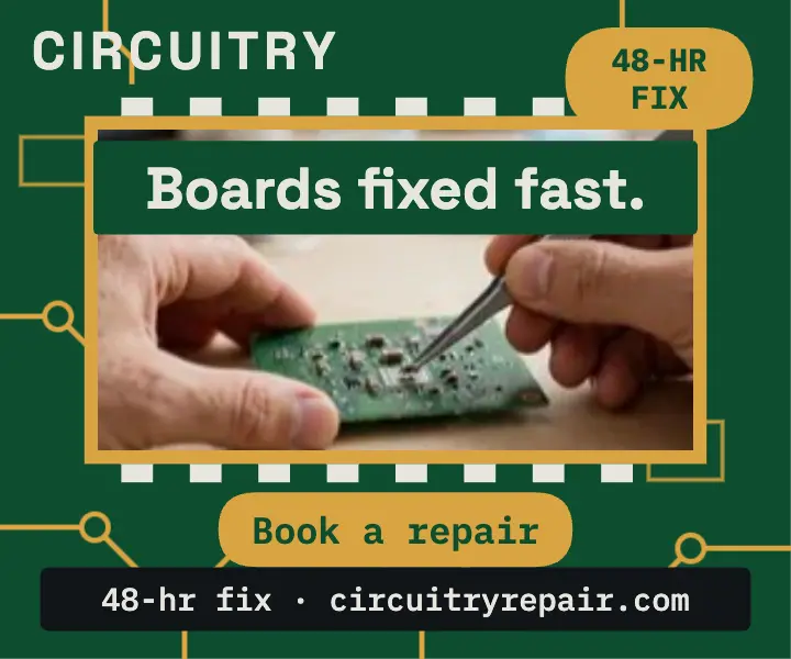 Circuitry board repair ad template