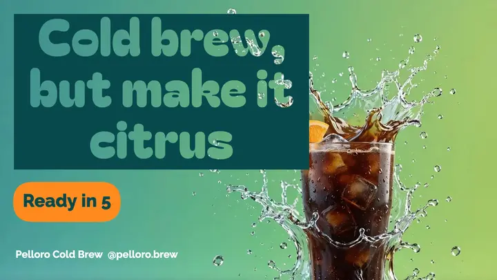Pelloro citrus cold brew splash thumbnail template
