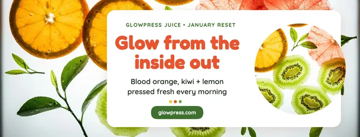 Glowpress Juice citrus detox cover template