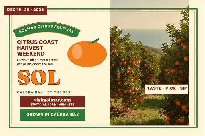 Solmar Citrus Festival postcard template