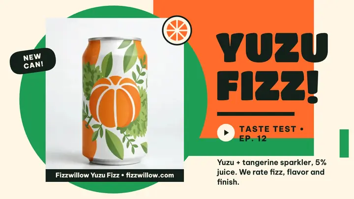 Fizzwillow Yuzu Fizz taste test thumbnail template