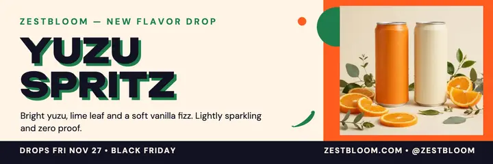 Zestbloom Yuzu Spritz drop header template