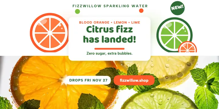 Fizzwillow citrus fizz drop post template