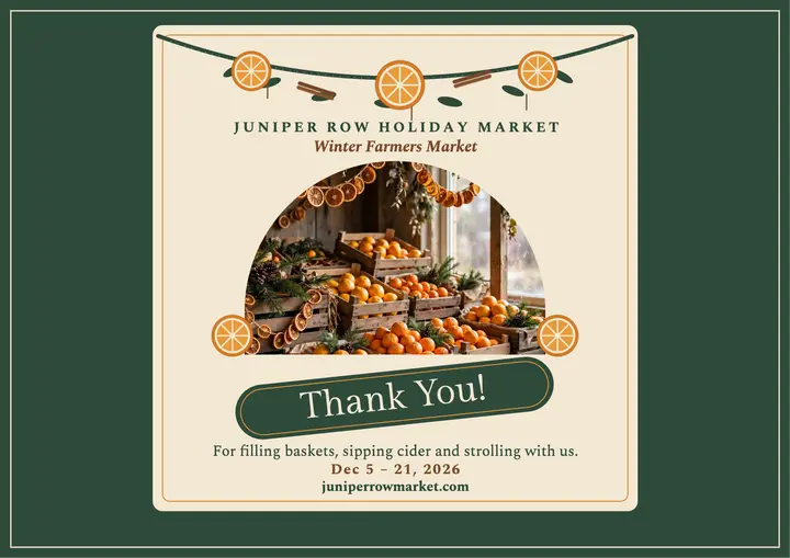 Juniper Row holiday thank you certificate template