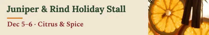 Juniper and Rind holiday market cover: holiday market cover template