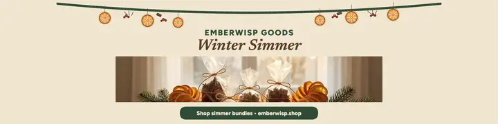 Emberwisp winter simmer Etsy banner template