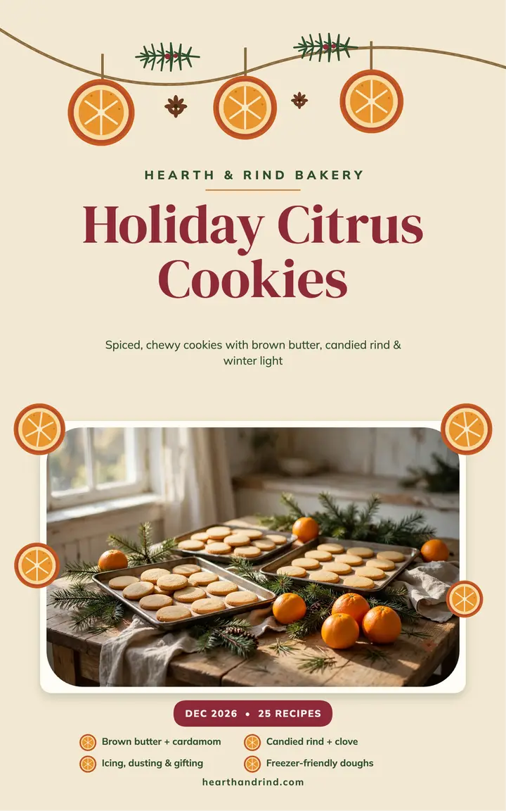 Hearth and Rind holiday citrus cookies ebook template