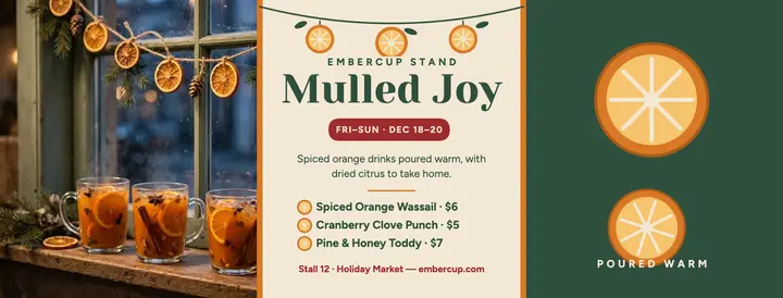 Embercup Stand holiday drinks cover: holiday drinks cover template