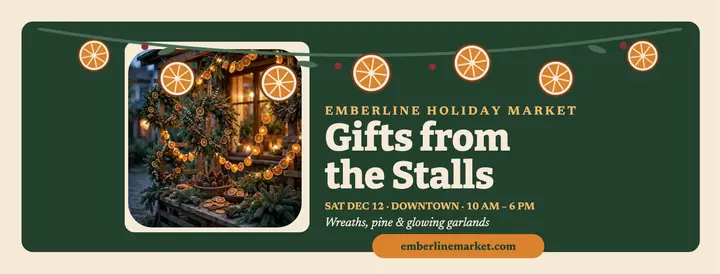 Emberline holiday gift market cover template