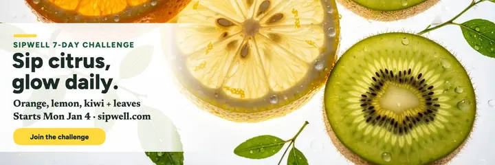 Sipwell citrus hydration challenge header: citrus hydration header template