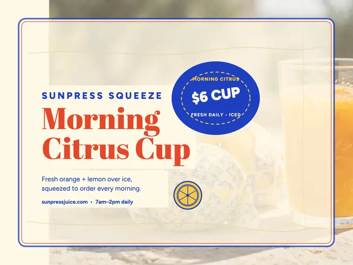 Sunpress morning citrus slide template