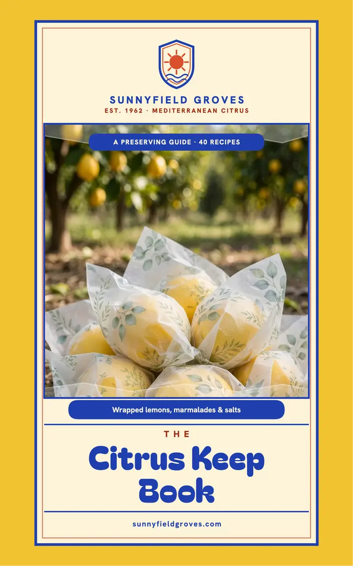 Sunnyfield citrus keep book cover template