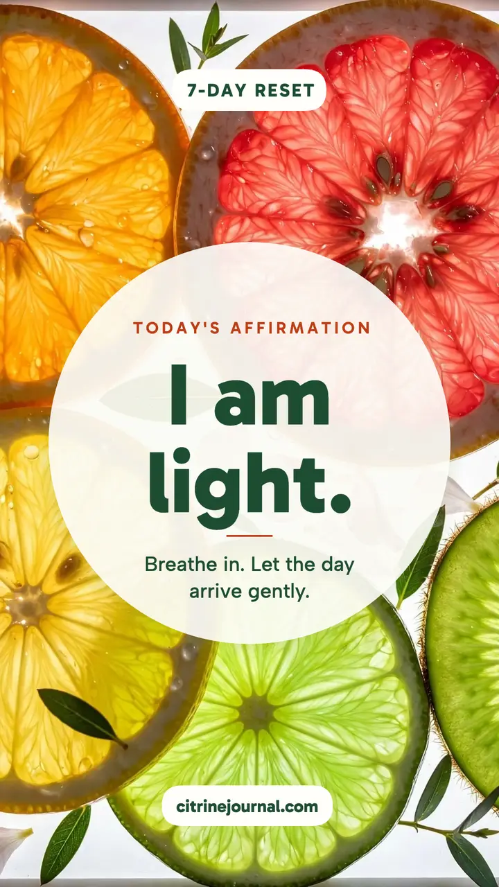 Citrus lightbox affirmation story: affirmation story template