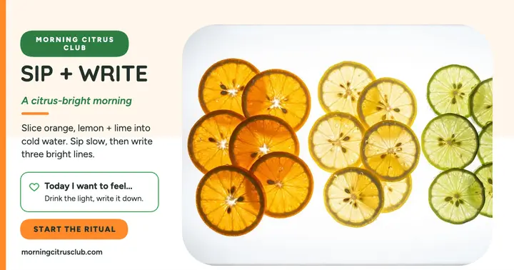Morning citrus ritual post template