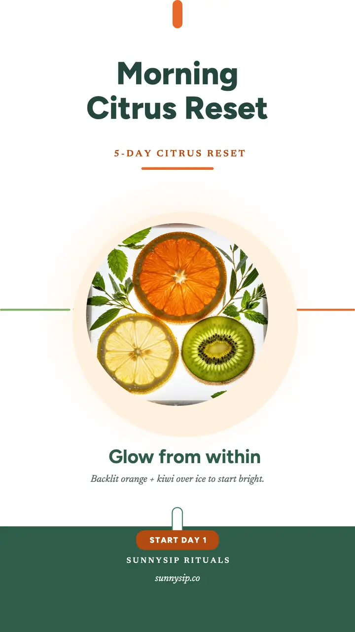 Sunnysip morning citrus reset story template