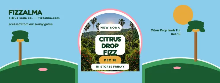 Fizzalma Citrus Drop tropical cover template