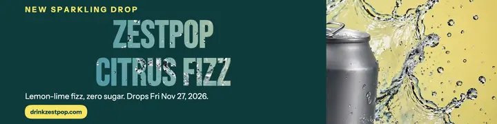 Zestpop citrus drink launch banner template