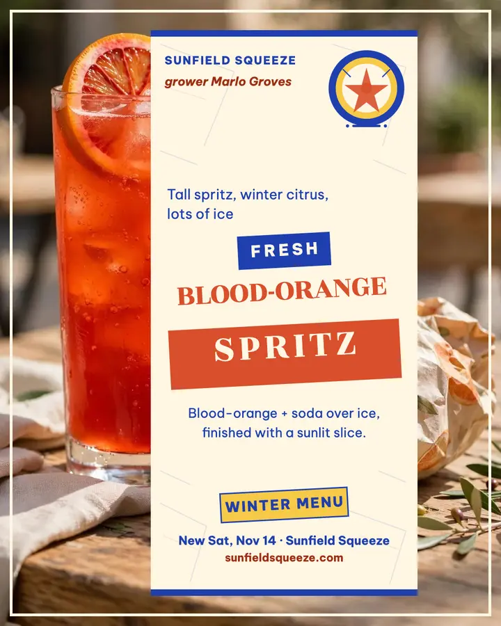Sunfield blood orange spritz post template